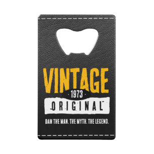 Vintage Original en cuir noir et or Année de naiss