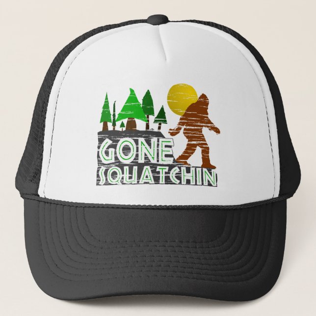 Vintage Original Gone Squatchin Design Hat (Front)