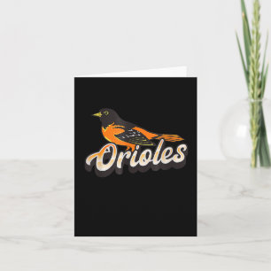 Vintage Oriole Bird, Oriole Fan Supporter Bird  Card