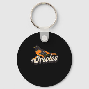 Vintage Oriole Bird, Oriole Fan Supporter Bird Keychain