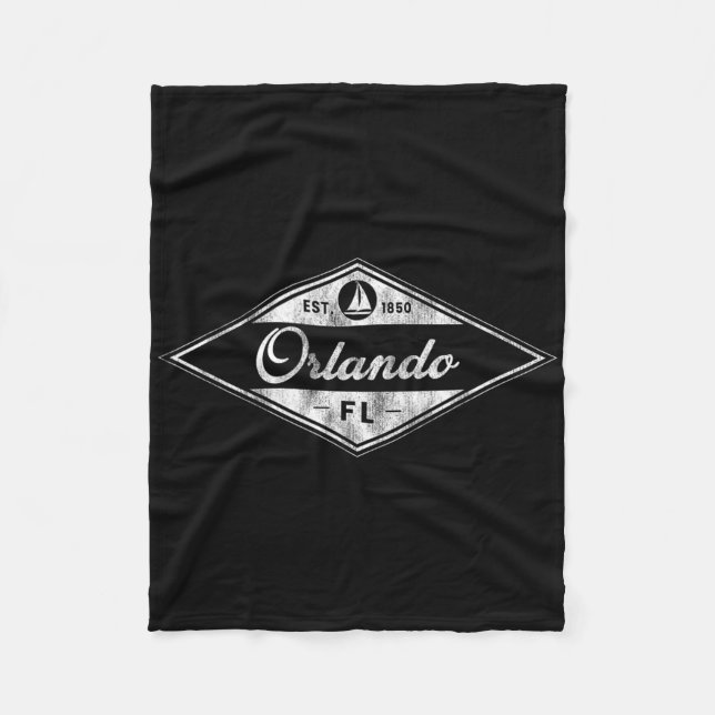 Vintage Orlando  Fleece Blanket (Front)