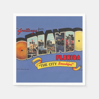 Vintage Orlando Florida Napkin