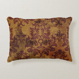 Vintage ornament, baroque rococo texture. accent pillow