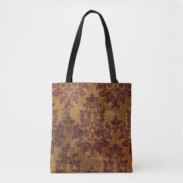Vintage ornament, baroque rococo texture. tote bag (Front)