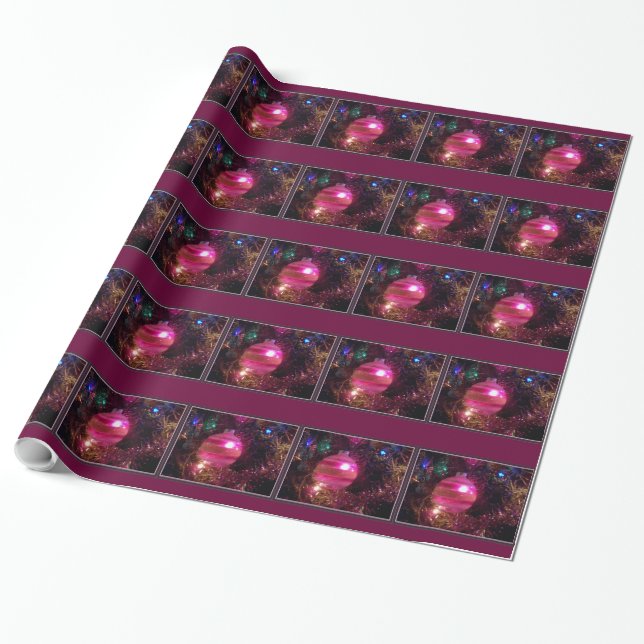 'Vintage Ornament' Holiday Gift Wrap (Unrolled)