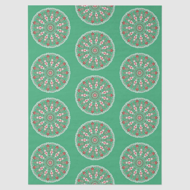 Vintage ornament holiday wrapping paper (Front)