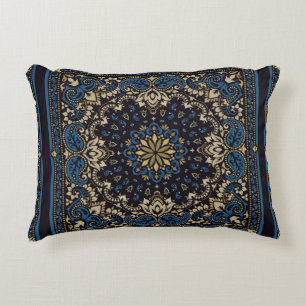 vintage ornament paisley Bandana Print, silk neck  Accent Pillow
