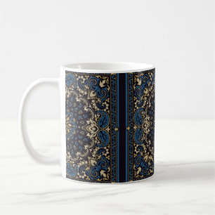 vintage ornament paisley Bandana Print, silk neck Coffee Mug