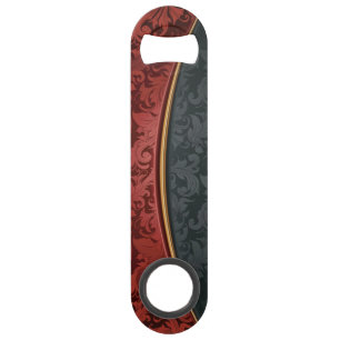 Vintage ornament red and black bar key