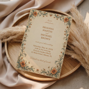 Vintage Ornamental Floral Elegant Invitation