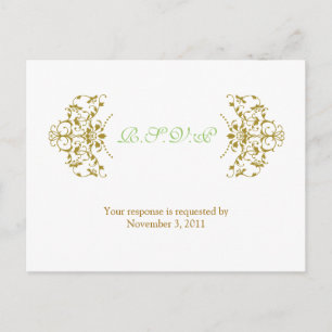 Vintage Ornamental Frame Invitation Postcard