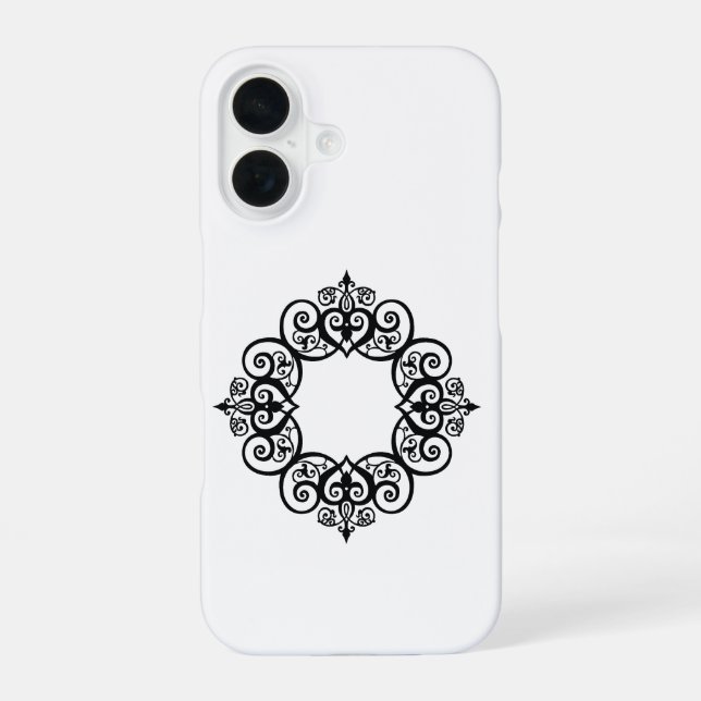 Vintage Ornamental Frame iPhone 16 Case (Back)