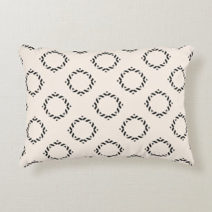 Vintage ornamental seamless pattern. Black and whi Accent Pillow