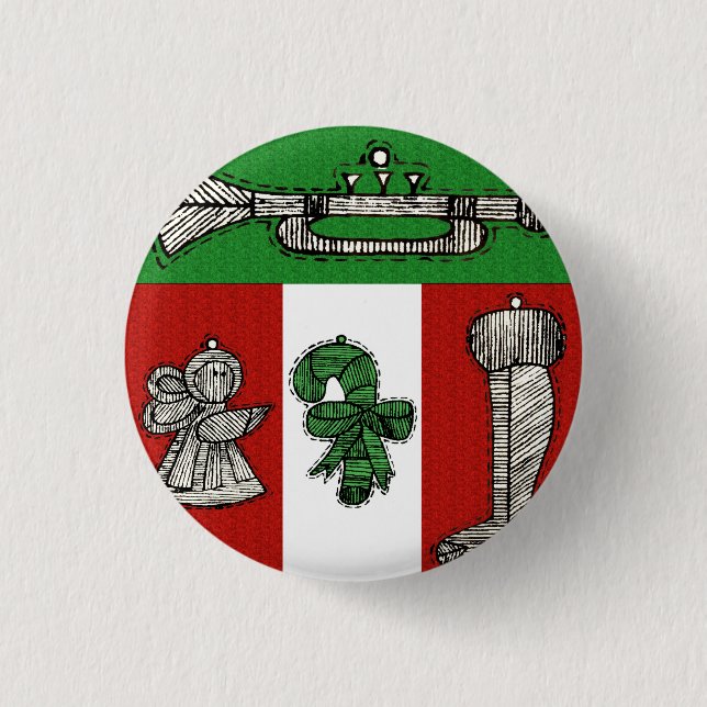 Vintage Ornaments 1 Inch Round Button (Front)