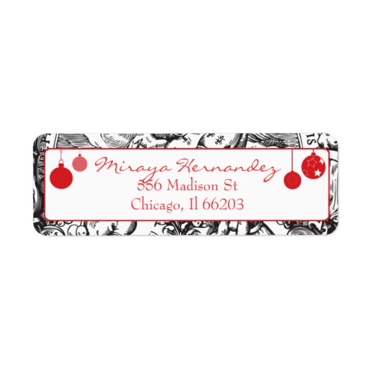 Vintage Ornaments & Cherubs Address Label