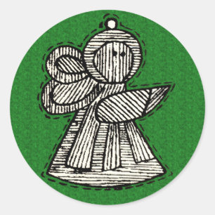 Vintage Ornaments Classic Round Sticker
