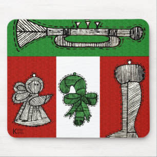 Vintage Ornaments Mouse Pad
