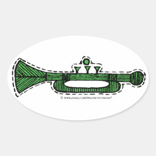 Vintage Ornaments Oval Sticker