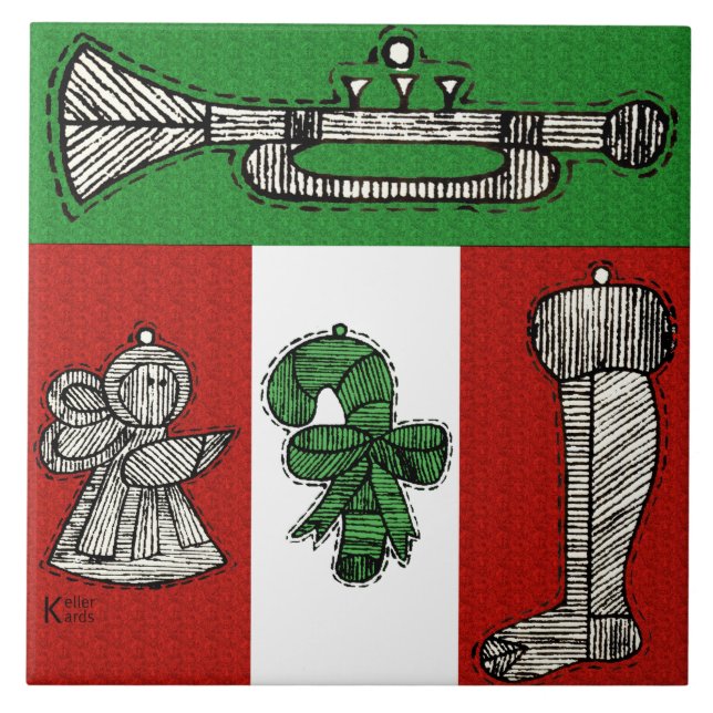 Vintage Ornaments Tile (Front)