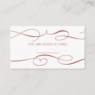 Vintage Ornat Bourgogne Mariage Place cartes