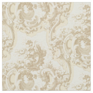Vintage Ornate Baroque Rococo Louis XV Pattern Fabric