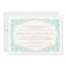 Vintage Ornate Blue & Gold Wedding Invitation