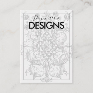 Vintage Ornate Design Earring Display Card