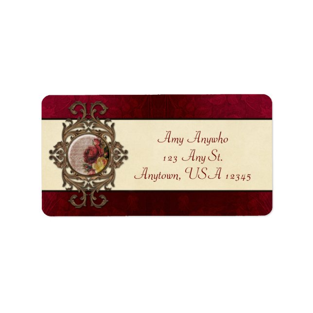 Vintage Ornate Floral Label (Front)