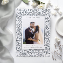 Vintage Ornate Frame Classic Wedding Save The Date
