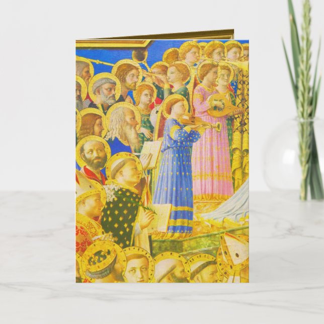 Vintage Orthodox ikon, angel Gabriel Holiday Card (Front)