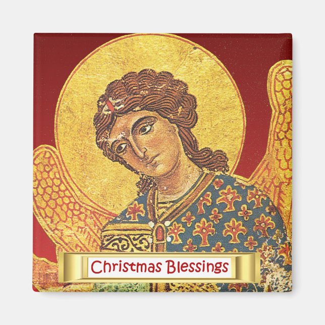 Vintage orthodox ikon, Angel Gabriel Magnet (Front)