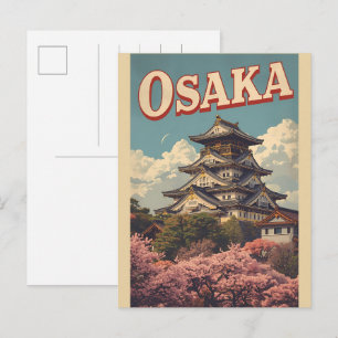 Vintage OSAKA japan island of Honshu gifts Postcard