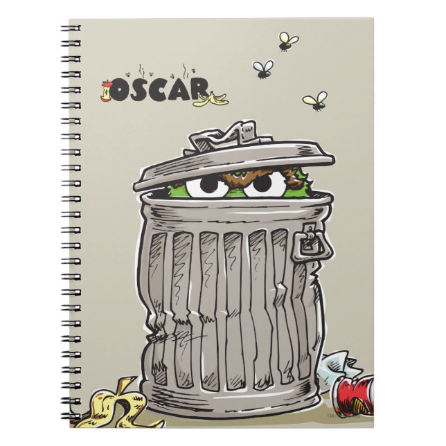 Vintage Oscar in Trash Can Notebook (Front)