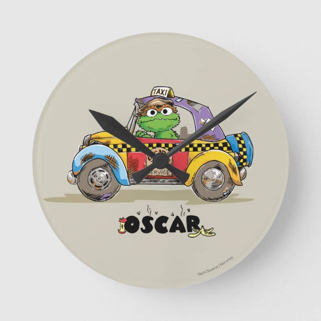 Vintage Oscar's Taxi Service Round Clock (Front)