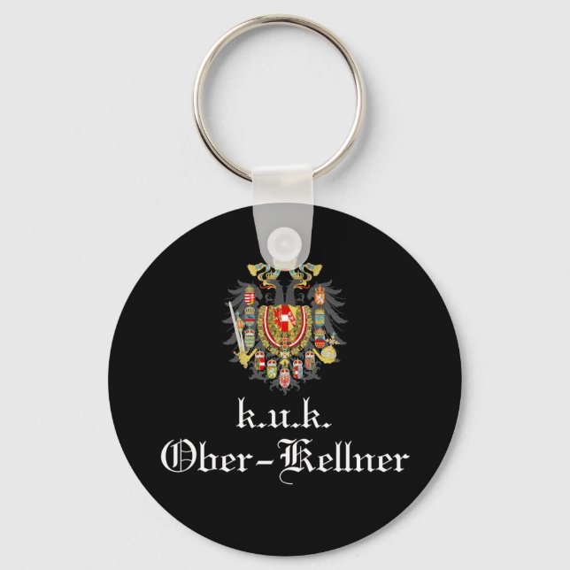Vintage Österreich Kaiser Ober Kellner  Keychain (Front)