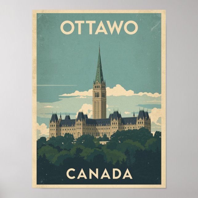 Vintage Ottawa Travel Poster (Front)