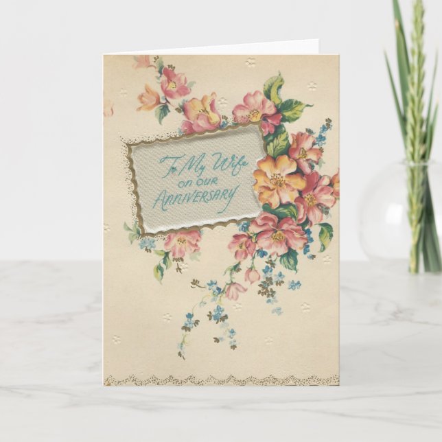 Vintage Our Anniversary "Mario"  2 Card (Front)