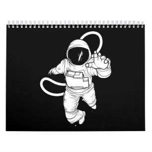 Vintage Outer Space Funny Astronaut Calendar