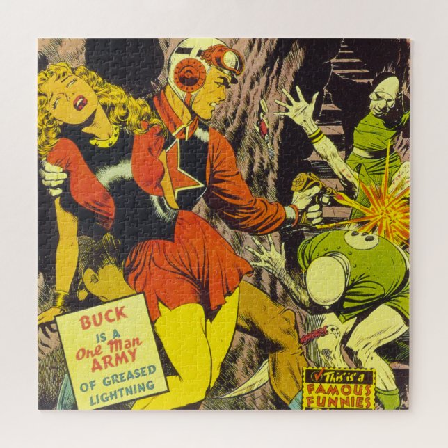 Vintage Outer Space Rescue Jigsaw Puzzle (Horizontal)