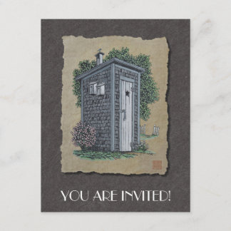 Vintage Outhouse Invitation