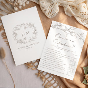 Vintage Over or Under Bridal Shower Game