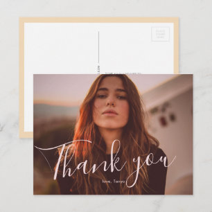 Vintage Overlay 1 Graduation Thank You Postcard