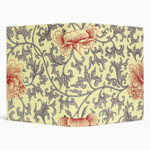 Vintage Owen Jones Chinoiserie Peony Floral Design Binder