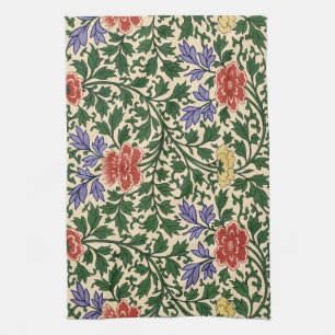 Vintage Owen Jones Chinoiserie Peony Pattern Kitchen Towel