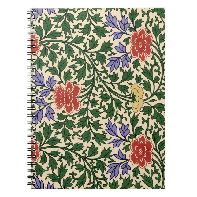 Vintage Owen Jones Chinoiserie Peony Pattern Notebook (Front)