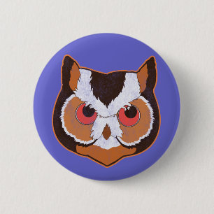 Vintage Owl 2 Inch Round Button
