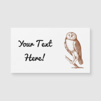 Vintage Owl Carte de visite magnétique