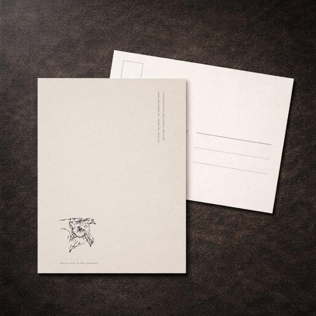 Vintage Owl- Dark Academia Journal Insert Postcard (Creator Uploaded)