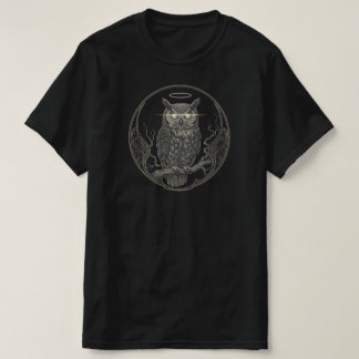 Vintage Owl Emblem – Mystical Stipple | BLACK ONLY T-Shirt