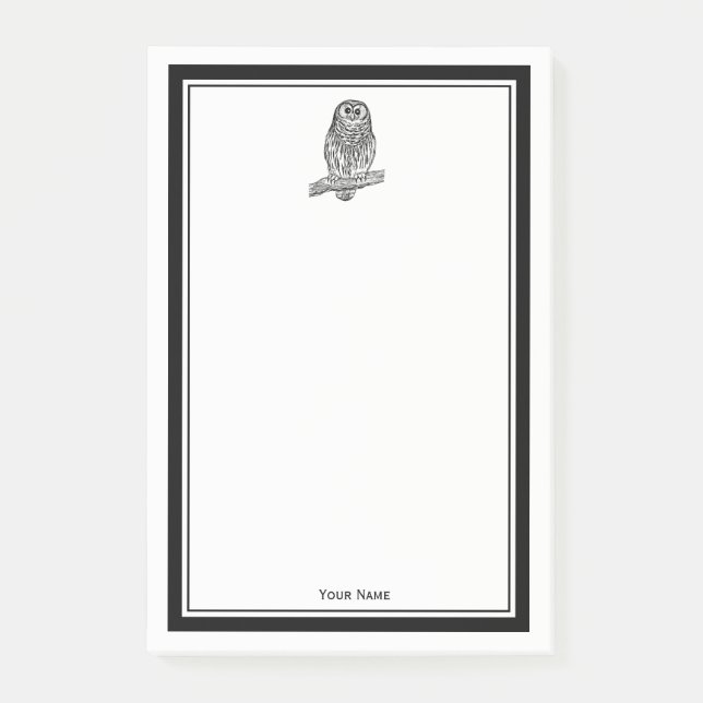 Vintage Owl on Branch #1 Post-it Notes (Front)